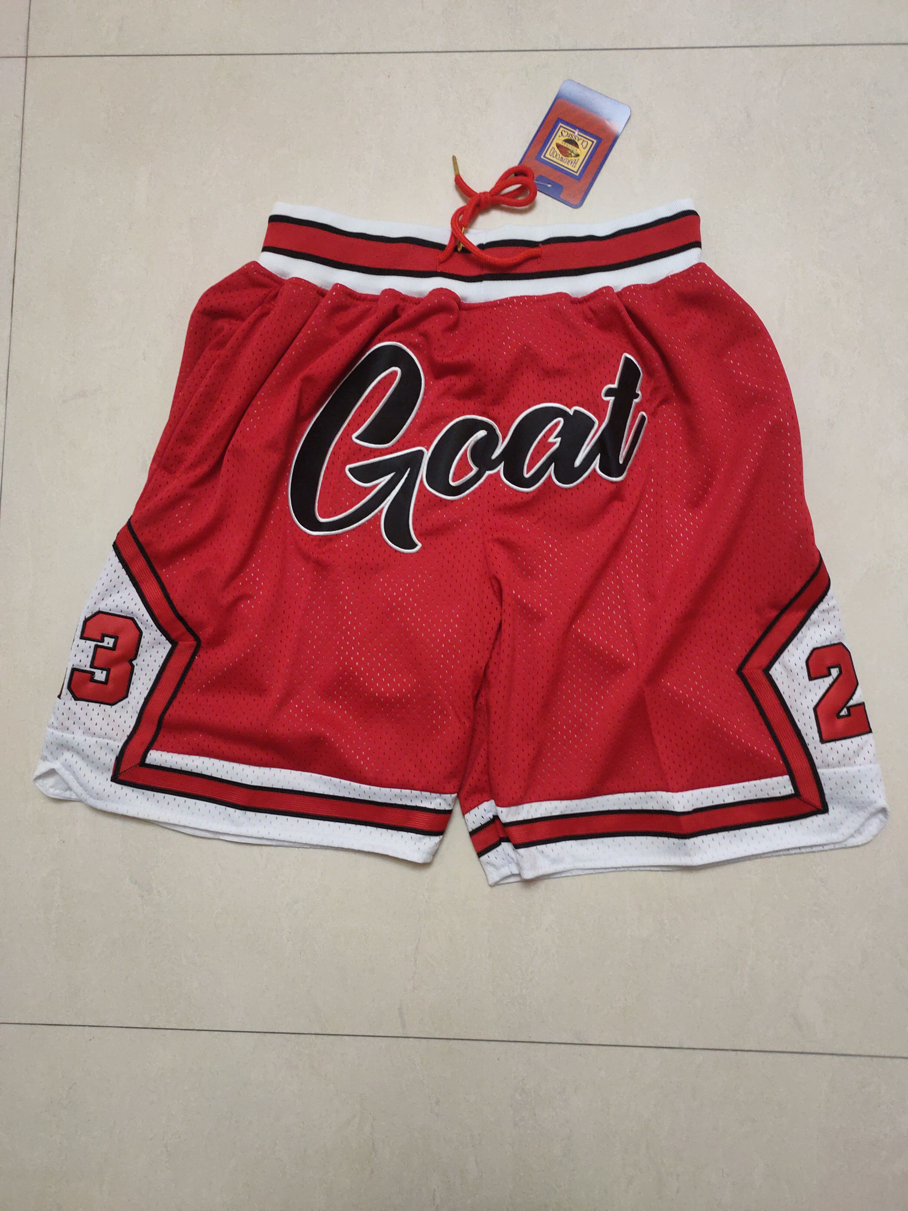 Men NBA Chicago Bulls Red Shorts 20230218